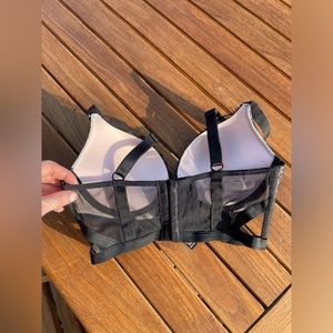 Victoria’s Secret Black Lace Long-line Bra